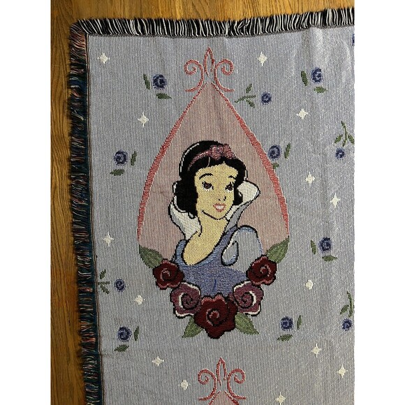 Chatham Disney Princess Woven Throw Belle Snow White Sleeping Beauty Cinderella - Picture 5 of 10